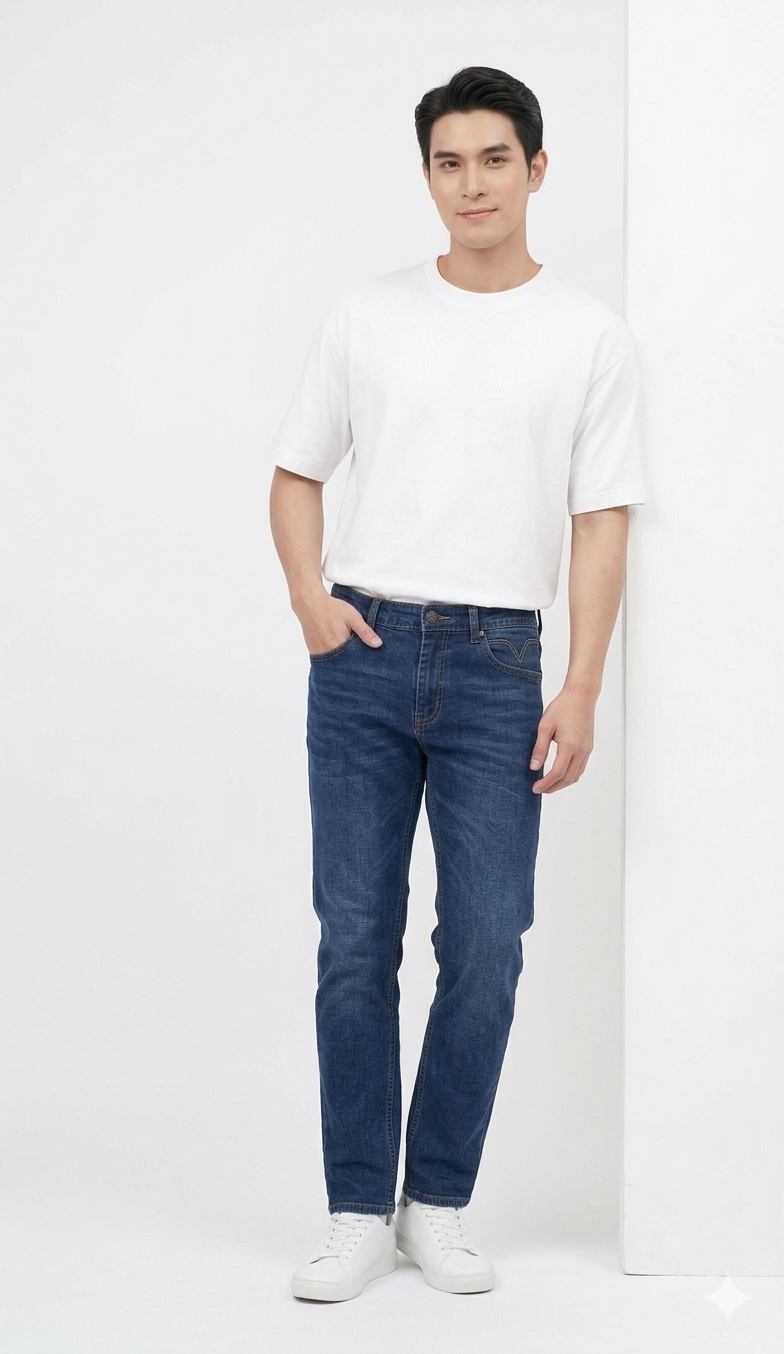 Denim Blue Jeans - Slim Fit