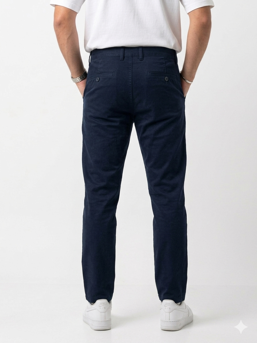 Navy Gabardine trouser - Relaxed Fit