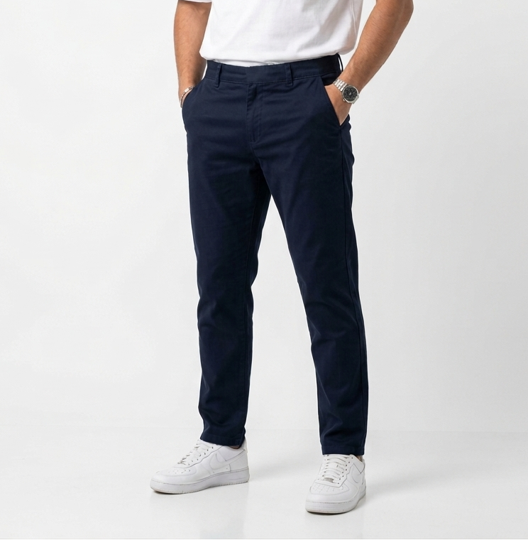 Navy Gabardine trouser - Relaxed Fit