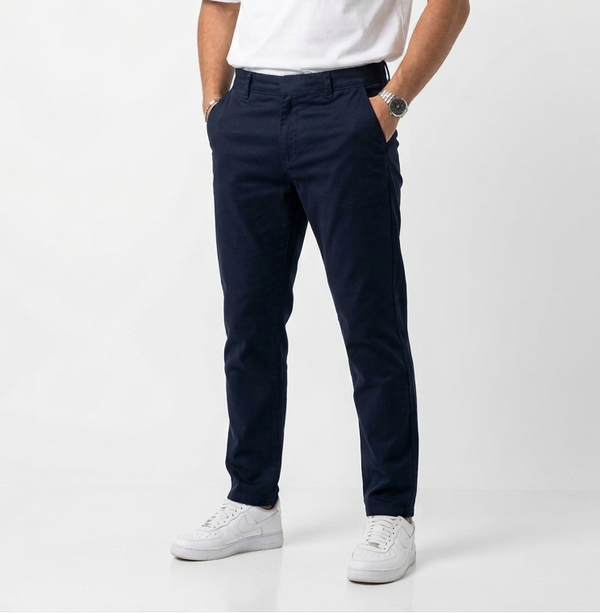 Navy Gabardine trouser - Relaxed Fit