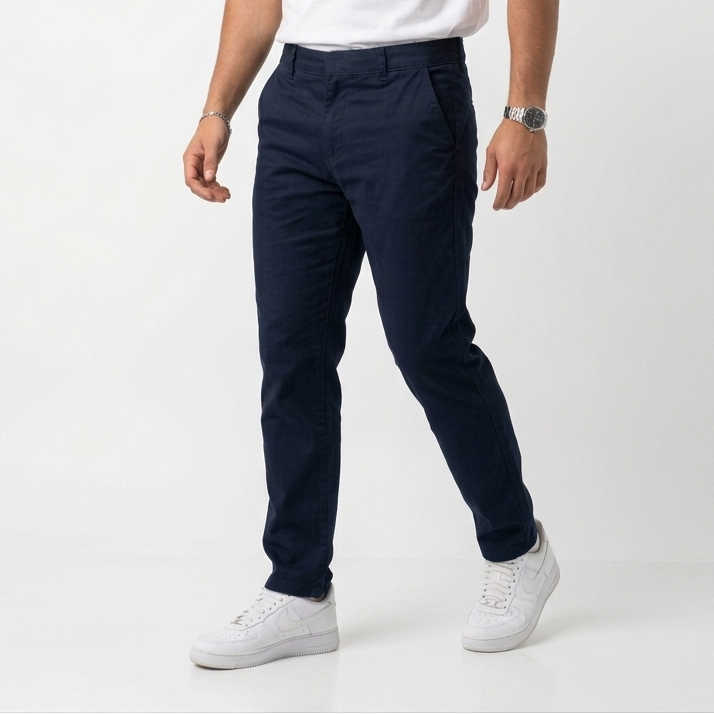 Navy Gabardine trouser - Relaxed Fit