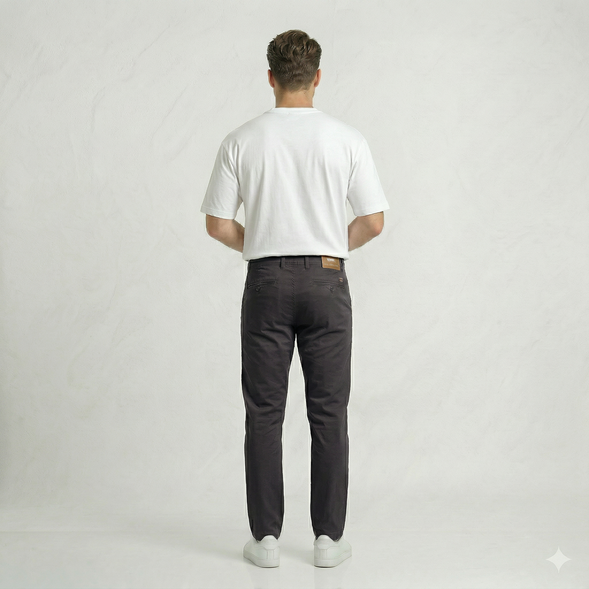 Gray Gabardine trouser - Relaxed Fit