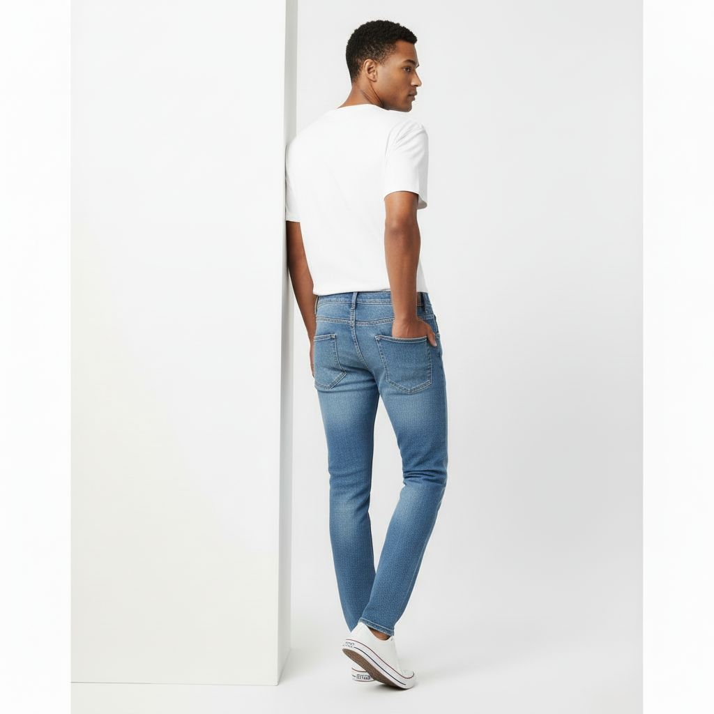 Mid Blue Dinem Jeans - Slim Fit
