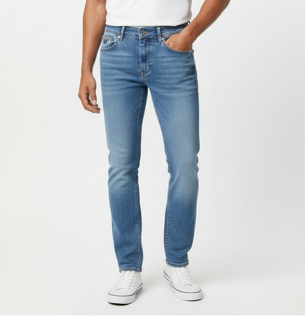 Mid Blue Dinem Jeans - Slim Fit
