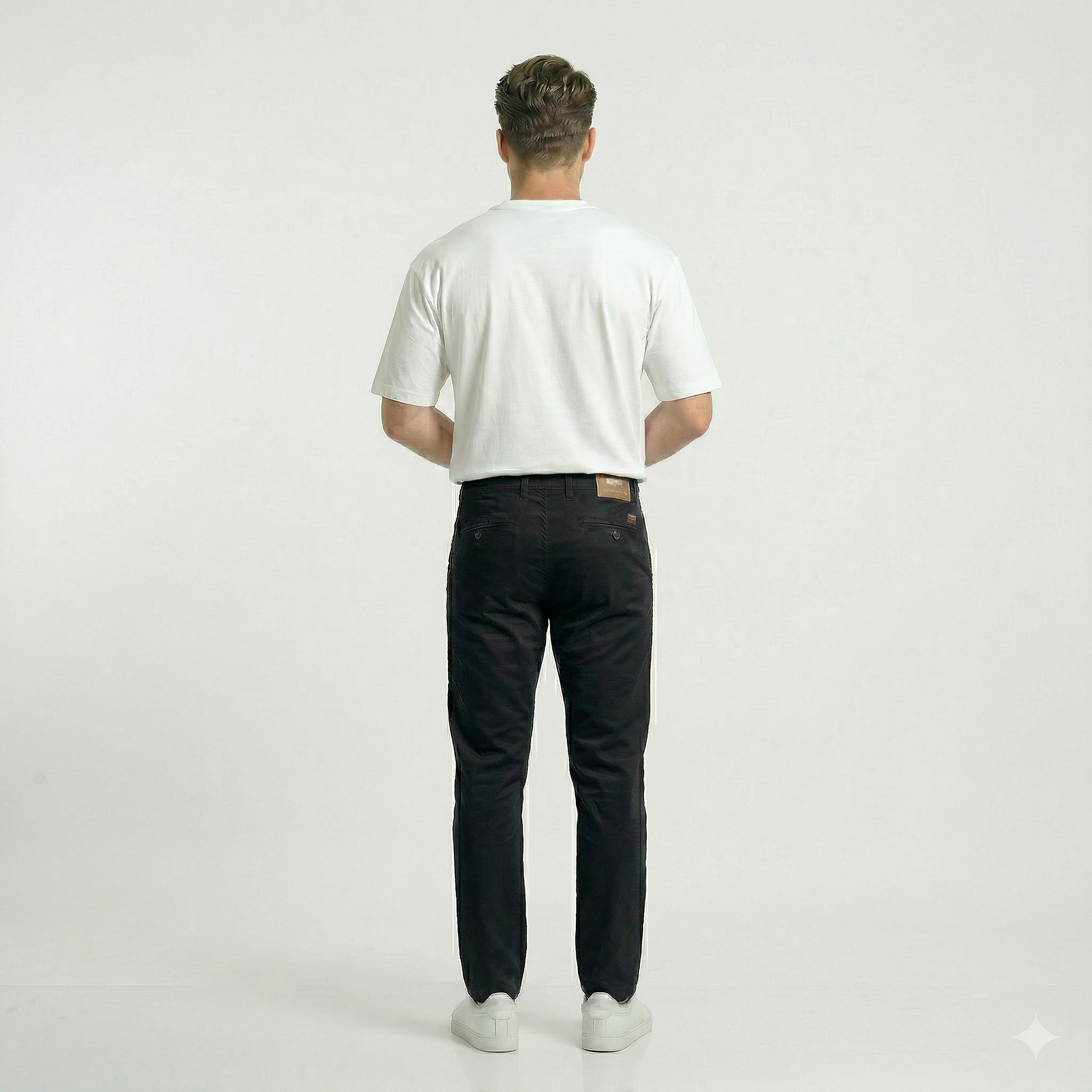 Black Gabardine trouser - Relaxed Fit